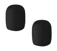 NIYANGLE Lot de 2 Bonnettes Mousse Épaisses Noires pour Microphone à Condensateur, Protection Anti-pop et Anti-projection, Manchons Larges Adaptés au Chant Ktv et Enregistrement Sonore