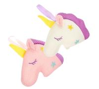 NIYANGLE Lot De 2 Boules De Bain Licorne En Maille Éponge Mignonne Pour Bain Couleur Rose Pour Enfant Exfoliante Forme Licorne Luffa Dessin Filet À
