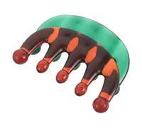 NIYANGLE Lot de 2 Brosses de Massage du Cuir Chevelu en Résine à Cinq Dents pour Relaxation, Design Ergonomique Portable, Adaptées à Différents Types de Cheveux, Usage à Domicile Avant