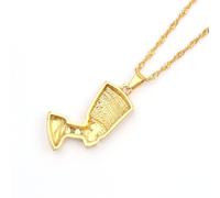 NIYANGLE Lot de 2 Colliers Pendentifs Égyptiens Pharaon Style Hip-hop Rétro pour Hommes, Bijou Doré en Alliage, Chaîne de Cou Pendentif Statue, Présent pour Garçon ou Homme