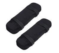 NIYANGLE Lot de 2 Coussins D'accoudoir Ergonomiques en Mousse à Mémoire de Forme pour Chaise de Bureau et Gaming, Housse en Velours Zippée Noire Support Confortable du Coude