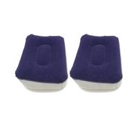 NIYANGLE Lot de 2 Coussins Repose-Pieds Gonflables Gris Violet Surface Floquée, Compact et Portable, Coussin de Soin Jambes et Repose-Pieds de Voyage, Bureau, Avion et Extérieur, Confort