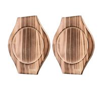 NIYANGLE Lot de 2 Dessous de Plat en Bois Naturel 214 X 174 X 16 CM Support à Casserole Antidérapant et Résistant à L’Usure Cuisine et Protection de Table