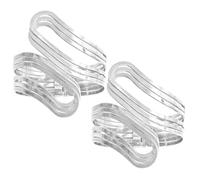 NIYANGLE Lot de 2 Embrasses Métalliques en Alliage Argenté, Pinces Décoratives Universelles pour Rideaux Voilage, Fixation sans Perçage, Accessoires Pratiques pour Salon, la Cuisine