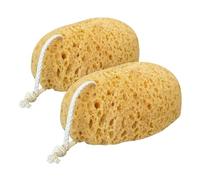 NIYANGLE Lot de 2 Éponges Exfoliantes Corps en Éponge Polymérique Douce, Produit une Mousse Riche et Épaisse, Pratique Bain