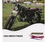 NIYANGLE Lot de 2 Lampes LED Bicolores pour Moto, Éclairage de Plaque D'immatriculation Feux Stop, Clignotants à LED Jaunes Dynamiques, Blanc pour Feu de Jour, Étanches et Résistantes,