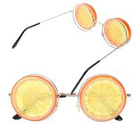 NIYANGLE Lot de 2 Lunettes Amusantes Orange de Citron, Accessoires Photo pour Fête et Cosplay, Verres Légers et Robustes, pour Soirée Entre Amies et Photomaton, Décoration Plage et Mariage