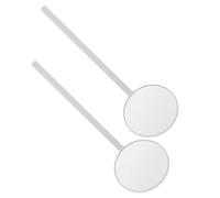 NIYANGLE Lot de 2 Miroirs Ronds à Cils en Verre Blanc 18,8 X 6,1 Cm, Miroir Portable pour Extensions de Cils, Outil D’inspection Précis pour Salon et Maquillage Voyage