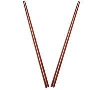 NIYANGLE Lot de 2 Paires de Baguettes Chinoises Longues 42 Cm en Bois Teinté Végétal, Baguettes Cuisine Japonaises Réutilisables pour Fondue Chinoise, Friture et Nouilles, pour Camping
