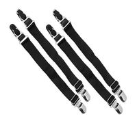 NIYANGLE Lot de 2 Pinces à Jarretière Réglables en Métal Noir, Forme Bec de Canard, pour Maintien Sécurisé des Bas et Jarretières, Accessoires Pratiques pour Femme, Ajustables et Solide,