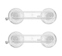 NIYANGLE Lot de 2 Poignées à Ventouse Transparentes, Forte Aspiration, Adaptées pour Portes Vitrées, Fenêtres, Armoires et Réfrigérateurs, sans Perçage, Installation Rapide,