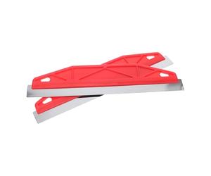 NIYANGLE Lot de 2 Protège-bordures de Peinture en Acier Inoxydable Rouge - Guide de Coupe pour Couteau Utilitaire - Protection pour Plinthes et Moulures - Outil Professionnel pour