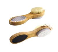 NIYANGLE Lot de 2 Râpes pour Pieds en Bambou Naturel, Outil de Pédicure Anti-callosités, Confortable et Léger, pour Homme et Femme, Soin des Pieds à Domicile