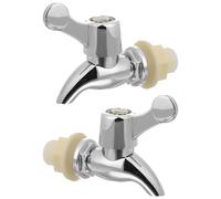 NIYANGLE Lot de 2 Robinets en Plastique pour Bouteille de Boisson Bec Verseur Ajustable Compatible Tube 15-18 MM Pièces de Rechange pour Distributeur D’Eau et Seau à Vin Utilisation