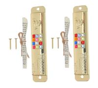 NIYANGLE Lot de 2 Sets de Mezouzahs en Métal avec Parchemin Sacré Décoration Religieuse Juive pour Porte d'Entrée Alliage de Zinc Doré Ensemble pour Chambranle Bénédiction et