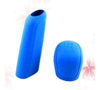 NIYANGLE Lot de 2 Sets de Sets de Housses en Silicone pour Pommeau de Levier de Vitesse et Frein à Main Voiture, Toucher Confortable, Design Pullover, Accessoires Automobiles Bleus