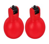 NIYANGLE Lot de 2 Sifflets à Pression en PVC Rouge Petit Sifflet de Survie Portable pour Randonnée et Chasse en Extérieur sans Embout à Souffler Accessoire Sécurité et Urgence Outdoor