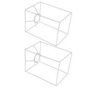 NIYANGLE Lot de 2 Supports D’Abat-Jour DIY en Fer pour Lampe de Table Suspendre Cadre Carré 12-20 CM Culot E27 Armature Vintage Industrielle Fixation Abat-Jour Polyvalente pour