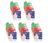 NIYANGLE Lot de 20 Boîtes d'Emballage de Bonbons de Noël en Papier 5 Modèles Festifs Père Noël et Bonhomme de Neige Boîte Présent Portable pour Fêtes Coffret Décoratif Pratique pour
