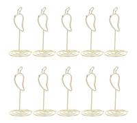 NIYANGLE Lot de 20 Porte-Cartes de Table en Métal Doré Forme Piment Pinces Porte-Noms Décoratives pour Concours Culinaires Mariages et Fêtes à Thème Supports Photo Robustes et