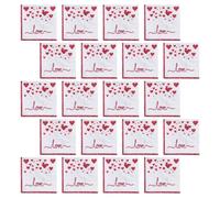 NIYANGLE Lot de 20 Serviettes Rouge en Papier avec Motif Coeur, Usage Polyvalent et Absorbant, Idéal pour Anniversaires et Fêtes de Mariage