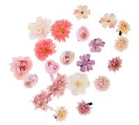 NIYANGLE Lot de 21 Pinces à Fleurs 3d en Alliage et Tissu, Accessoires Cheveux Délicats pour Femmes, Apparence Réaliste sans Tirer ni Abîmer Cheveux, pour Mariages et École