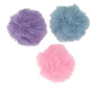 NIYANGLE Lot de 3 Bonnettes Anti-Vent pour Micro-Cravates 05-12 CM Housse en Fourrure Douce et Pelucheuse Fixation Clip Réducteur de Bruit du Vent pour Podcast Interview et Diffusion