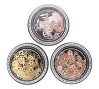 NIYANGLE Lot de 3 Breloques d'Engrenages en Alliage Steampunk pour Remplissage de Pendentif Charms d'Engrenage DIY Accessoires de Bijoux Vintage pour Scrapbooking et Décoration