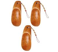 NIYANGLE Lot de 3 Chausse-Pieds en Bois Massif pour Tiroir à Chaussures, Outils Portables pour Garçon et Filles et Seniors, Aide à Réduire les Flexions et Douleurs au Dos et Genoux