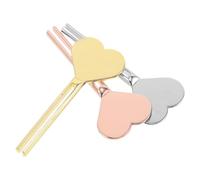 NIYANGLE Lot de 3 Clés Presse-tubes en Métal de Cœur, Presse-dentifrice Compact en Acier Inoxydable, Couleurs Or, Argenté et Rose Doré, Accessoire Pratique pour Salle de Bain,