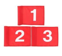 NIYANGLE Lot de 3 Drapeaux de Golf Numérotés pour Utilisation en Jardin et Entraînement Familial Drapeaux Pratiques de Terrain de Golf Taille 1 à 3