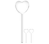 NIYANGLE Lot de 3 Globes D'arrosage en Verre Transparent de Cœur, Système D'arrosage Automatique pour Plantes D'intérieur Jardin, Facile à Utiliser pour Pots et Jardinières