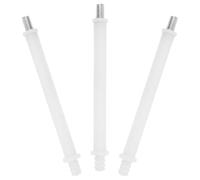NIYANGLE Lot de 3 Manches de Brosse Wc en Plastique Blanc Manche Long 141 MM Embout M10 Accessoire de Remplacement pour Brosse de Toilette Adapté pour Nettoyage Domestique et