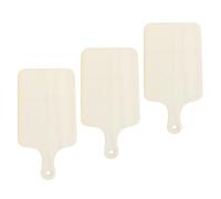 NIYANGLE Lot de 3 Mini Planches à Découper en Bois Khaki Multifonction pour Diy, Plateau à Pizza et Accessoires la Cuisine Pratiques