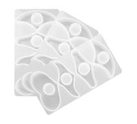NIYANGLE Lot de 3 Moules à Marque-Pages en Silicone Flexible pour Résine Époxy Finition Miroir Moules pour Porte-Livres DIY Compatibles Loisirs Créatifs Création Marque-Pages