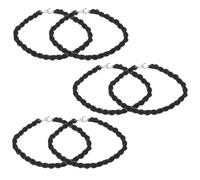 NIYANGLE Lot de 3 Paires de Jambières en Corde Élastique Noires pour Camping, Cordes Tressées Ajustables pour Pantalon, Accessoires Polyvalents de Randonnée et Équipement de Sport D’Hiver