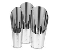 NIYANGLE Lot de 3 Pelles à Terre en Acier Inoxydable pour Plantes Succulentes, Godets de Tailles Variées, Outils de Jardinage Pratiques pour Bonsaï, Rempotage et Terreau, Outil Manuel