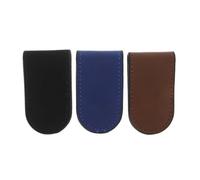 NIYANGLE Lot de 3 Pinces à Billets en Cuir PU Solide Porte-Cartes Fin Bleu Marron Noir Accessoire Portefeuille Multifonction pour Hommes Organiseur Billets et Cartes pour Voyages et