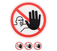 NIYANGLE Lot de 4 Autocollants Adhésifs « Ne Pas Toucher » en Pvc Résistant, Panneaux D'avertissement de Sécurité Visibles, pour Surfaces Lisses Intérieures et Extérieures, Signalisation