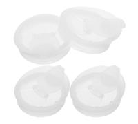 NIYANGLE Lot de 4 Bouchons de Pichet en Plastique Rayés, Couvercles de Rechange Étanches pour Carafes D'eau Froide et Théières, Accessoires Polyvalents Cuisine et Service de Réutilisable