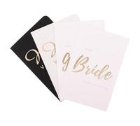 NIYANGLE Lot de 4 Cahiers de Vœux de Mariage Blanc en Papier avec Lettrage Doré, Guide Pratique et Design Minimaliste, pour Nuptiale et Souvenirs