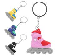 NIYANGLE Lot de 4 Pendentifs Patins à Roulettes en Pvc Souple, Design Suspendu Créatif et Texture, pour Festival ou Production DIY