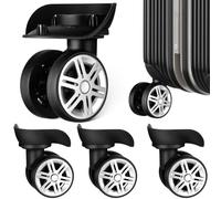 NIYANGLE Lot de 4 roulettes Pivotantes Robustes en Abs pour Valise, Kit de Roues de Rechange Universelles, Silencieuses et Faciles à Installer, Compatibles Bagages et Trolleys - Accessoire