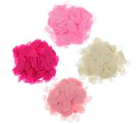 NIYANGLE Lot de 4 Sachets de Confettis en Papier de Cœur Couleurs Assorties Rose Foncé Rose Chair Blanc Crème pour Décoration de Fête Mariage Anniversaire et Saint-Valentin
