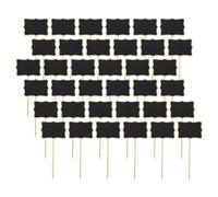 NIYANGLE Lot de 40 Mini Ardoises en Bois Support Vertical, Faciles à Nettoyer, Étiquettes pour Plantes et Panneaux Mémo Décoratifs Multicolores Légers