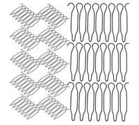 NIYANGLE Lot de 40 Peignes à Cheveux en Métal Noir, Pince Latérale Extensible pour Fixation Rapide, Accessoires de Coiffure Portables pour Usage Quotidien et Coiffure DIY