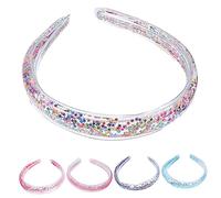 NIYANGLE Lot de 5 Bandeaux à Paillettes et Sables Mouvants Accessoires de Cheveux Colorés Taille Unique Fêtes