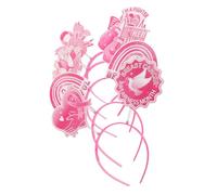 NIYANGLE Lot De 5 Bandeaux Pour Cheveux Festifs Motif Ruban Rose Taille Unique Accessoire Pour Femme Pour Fête De Sensibilisation Au Cancer Du Sein Séance Photo