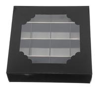 NIYANGLE Lot de 5 Boîtes à Bonbons avec Fenêtre Transparente et Compartiments, Boîte à Pâtisserie en Carton Robuste, Design Festif pour Présents de Saint-Valentin et Fêtes