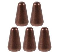 NIYANGLE Lot de 5 Capuchons Métalliques Rouge Cuivre pour Sélecteur de Guitare Électrique 3/5 Positions, Accessoires Pièces Détachées Embouts Commutateur, Remplacement pour Bras,
